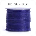 Garn gewachst 0,4 bis 0,6 mm splitterfrei für Lederhandwerk – Farbe N.20 blue