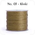 Garn gewachst 0,4 bis 0,6 mm splitterfrei für Lederhandwerk – Farbe N.3 khaki