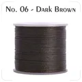Garn gewachst 0,4 bis 0,6 mm splitterfrei für Lederhandwerk – Farbe N.6 dark brown