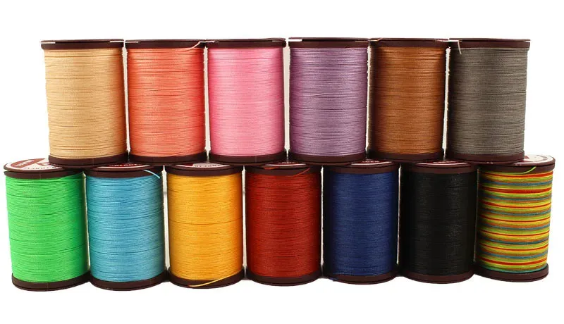 Garn gewachst rund 0,35 bis 0,65 mm für Lederhandwerk und Schmuck
