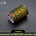 Garn gewachst rund 0,35 bis 0,65 mm für Lederhandwerk und Schmuck – Farbe S063 - Farbenfroh