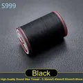 Garn gewachst rund 0,35 bis 0,65 mm für Lederhandwerk und Schmuck – Farbe S999 - Schwarz