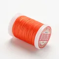 Garn gewachst rund 0,4 bis 0,6 mm für Lederhandwerk DIY – Farbe 11-Orange