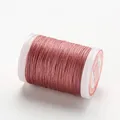 Garn gewachst rund 0,4 bis 0,6 mm für Lederhandwerk DIY – Farbe 12-Retro Pink