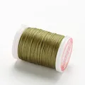Garn gewachst rund 0,4 bis 0,6 mm für Lederhandwerk DIY – Farbe 16-Olive Green