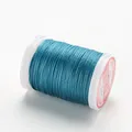 Garn gewachst rund 0,4 bis 0,6 mm für Lederhandwerk DIY – Farbe 18-Sky Blue