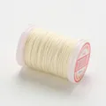 Garn gewachst rund 0,4 bis 0,6 mm für Lederhandwerk DIY – Farbe 2-Beige