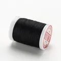 Garn gewachst rund 0,4 bis 0,6 mm für Lederhandwerk DIY – Farbe 7-Black