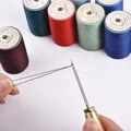Garn gewachst rund 0,45 mm 80 m für Lederhandwerk und Armbänder – 5