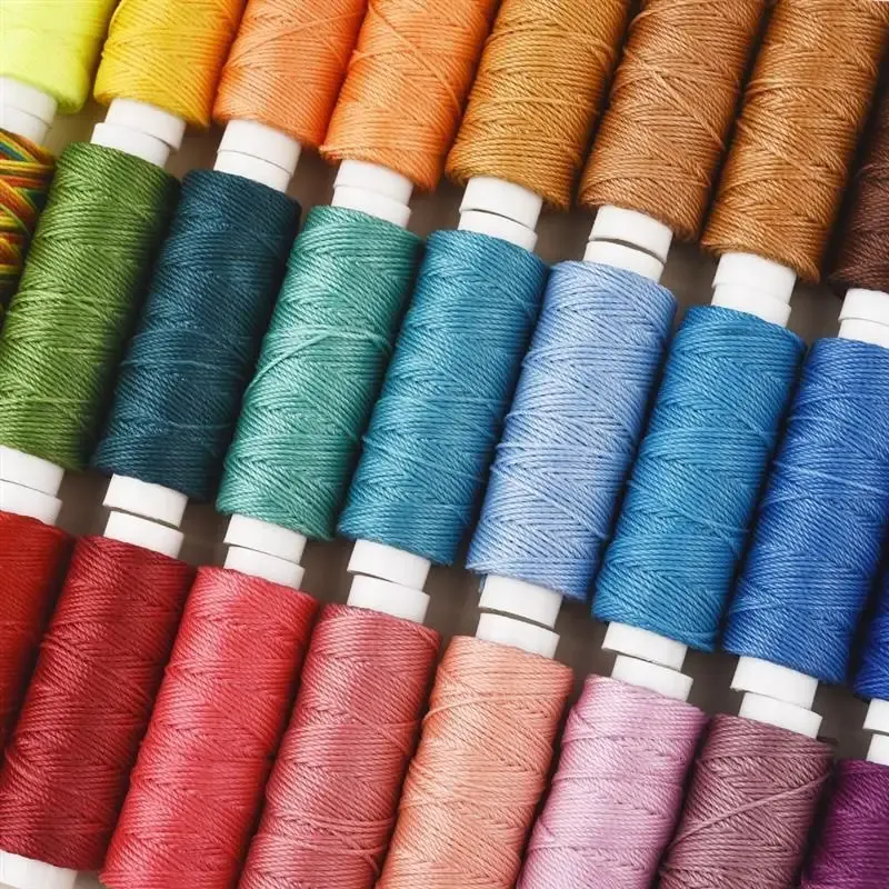 Garn gewachst rund 0,65 mm 25 m für Lederhandwerk und DIY
