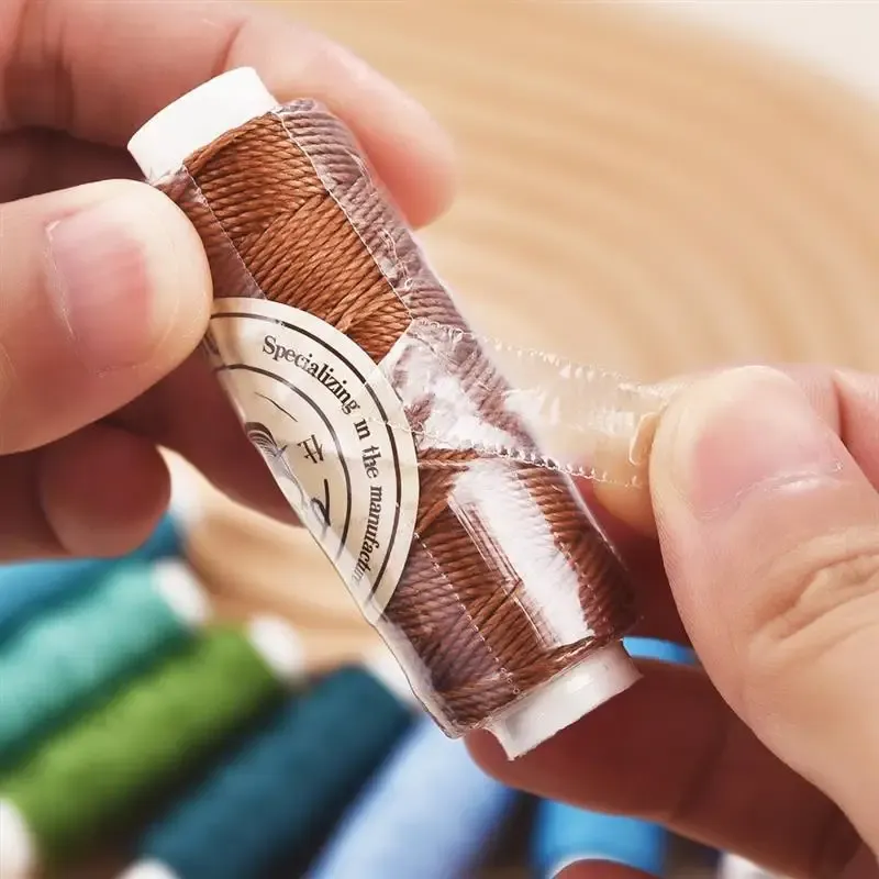 Garn gewachst rund 0,65 mm 25 m für Lederhandwerk und DIY