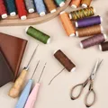 Garn gewachst rund 0,65 mm 25 m für Lederhandwerk und Schmuck – 4