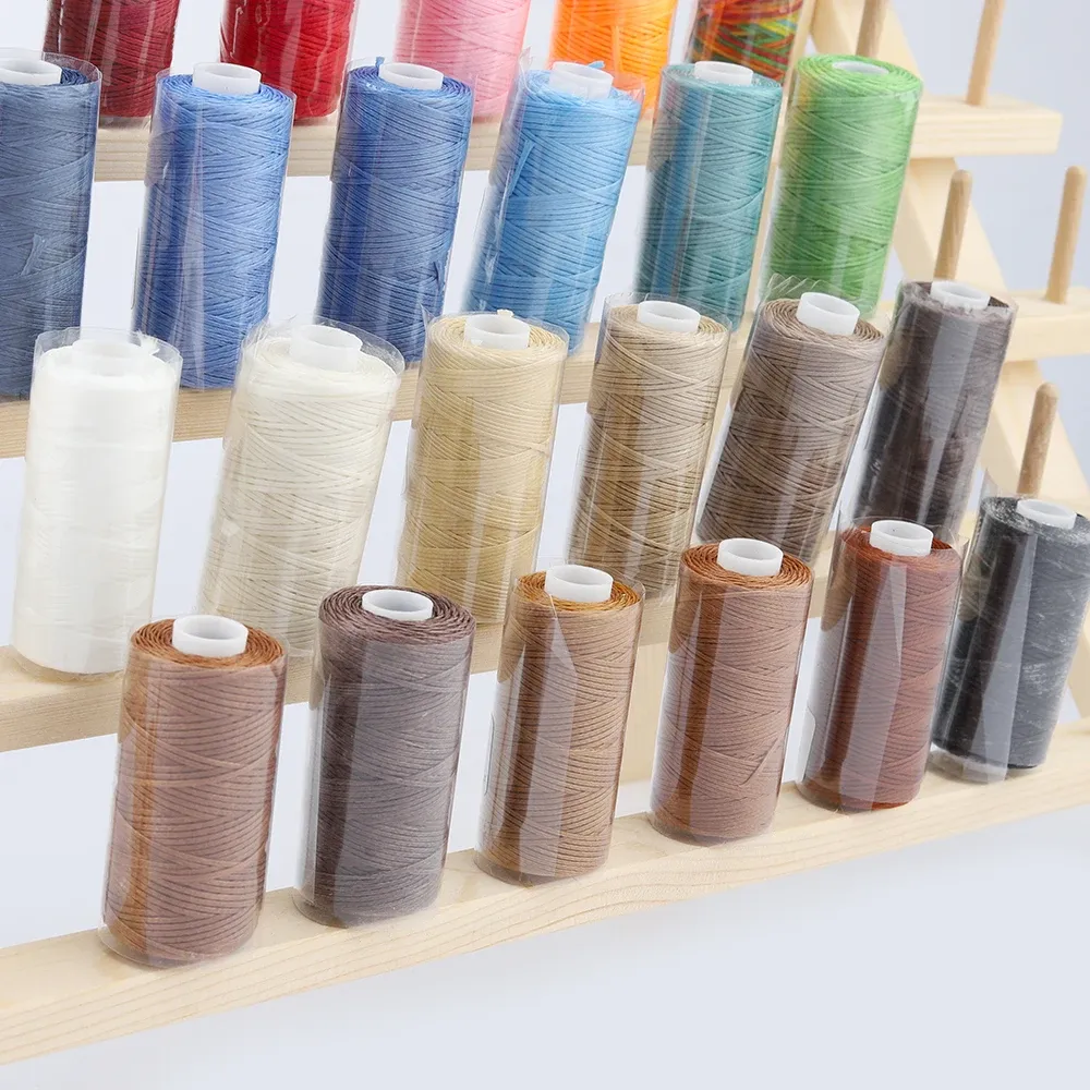 Garn gewachst rund 0,8 mm 50 m 36 Farben für Lederhandwerk