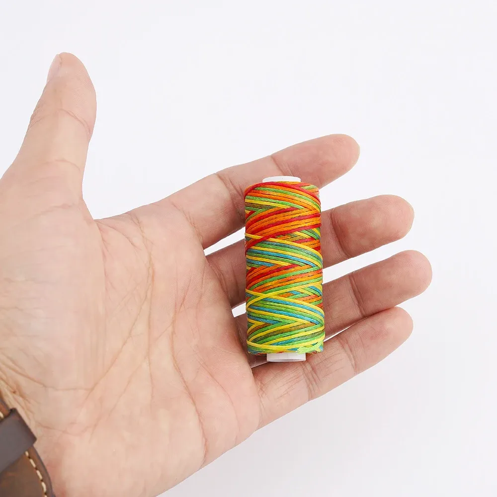 Garn gewachst rund 0,8 mm 50 m 36 Farben für Lederhandwerk