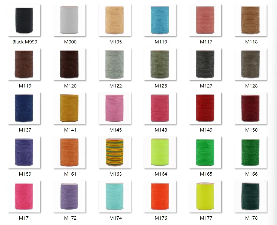 Garn gewachst rund 0,8 mm 55 m Polyester für Leder und DIY