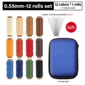 Garn gewachst rund 12 Farben 0,35 bis 0,65 mm für DIY – Farbe 12color-0.55mm-14pcs