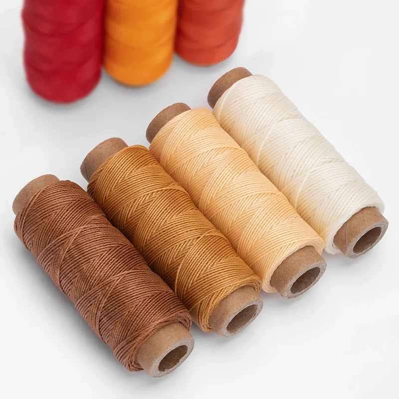 Garn gewachst rund 12 Farben 0,35 bis 0,65 mm für DIY