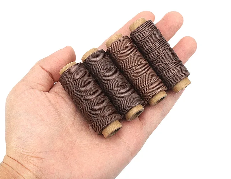 Garn gewachst rund 12 Farben 0,35 bis 0,65 mm für DIY