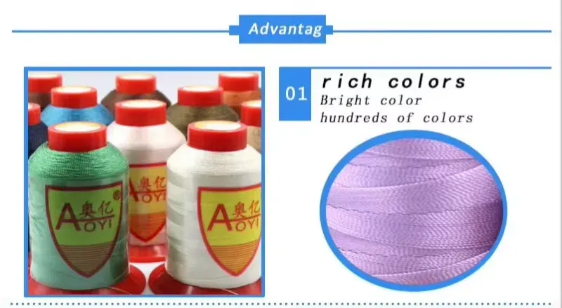 Garn Nähmaschine 0,4 mm Polyester hochfest für Leder und Automatten