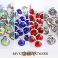 Glas Strass Nieten 6mm bis 8mm für Lederhandwerk 100 Sets – 1