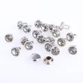 Glas Strass Nieten 6mm bis 8mm für Lederhandwerk 100 Sets – Farbe Crystal