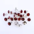 Glas Strass Nieten 6mm bis 8mm für Lederhandwerk 100 Sets – Farbe Dark Siam