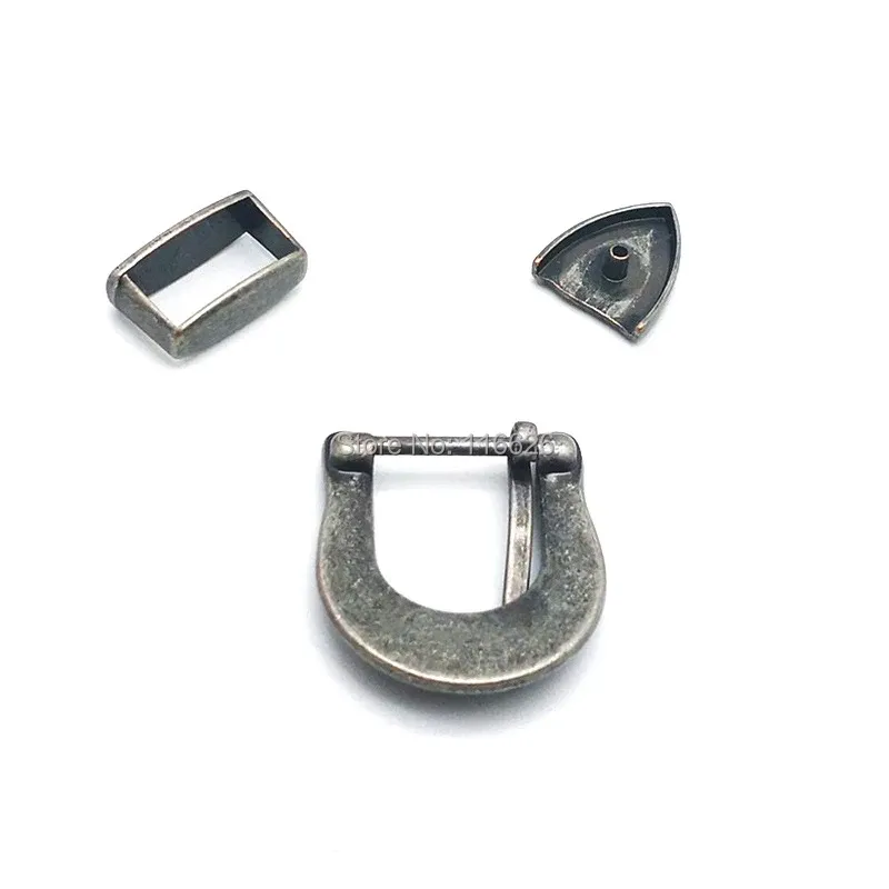 Gürtelschnalle Leder 3 Teile für Damen Gürtel Vintage Prägung 20 mm