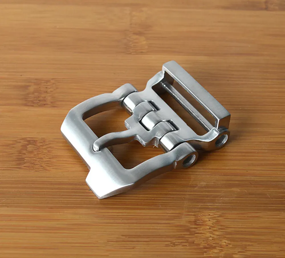 Gürtelschnalle Messing Edelstahl 1 Stück für Herren Lederhandwerk Jeans 40 mm