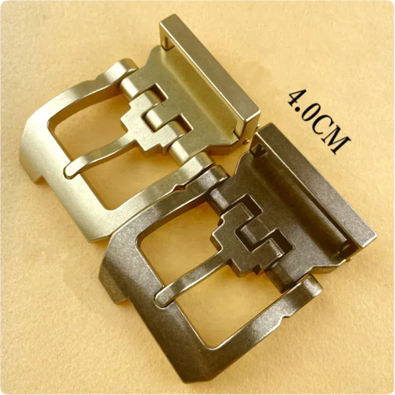 Gürtelschnalle Messing Edelstahl 1 Stück für Herren Lederhandwerk Jeans 40 mm