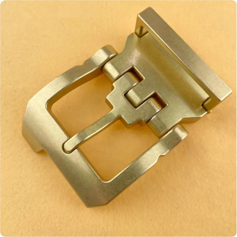 Gürtelschnalle Messing Edelstahl 1 Stück für Herren Lederhandwerk Jeans 40 mm