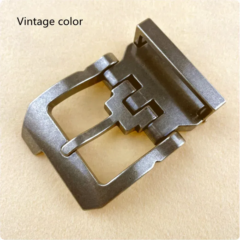 Gürtelschnalle Messing Edelstahl 1 Stück für Herren Lederhandwerk Jeans 40 mm
