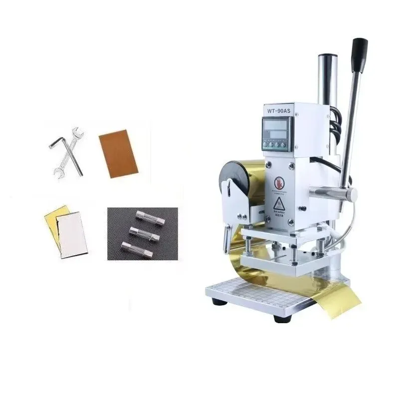 Heißpräge Maschine Leder Logo Digital PVC Karten Papier