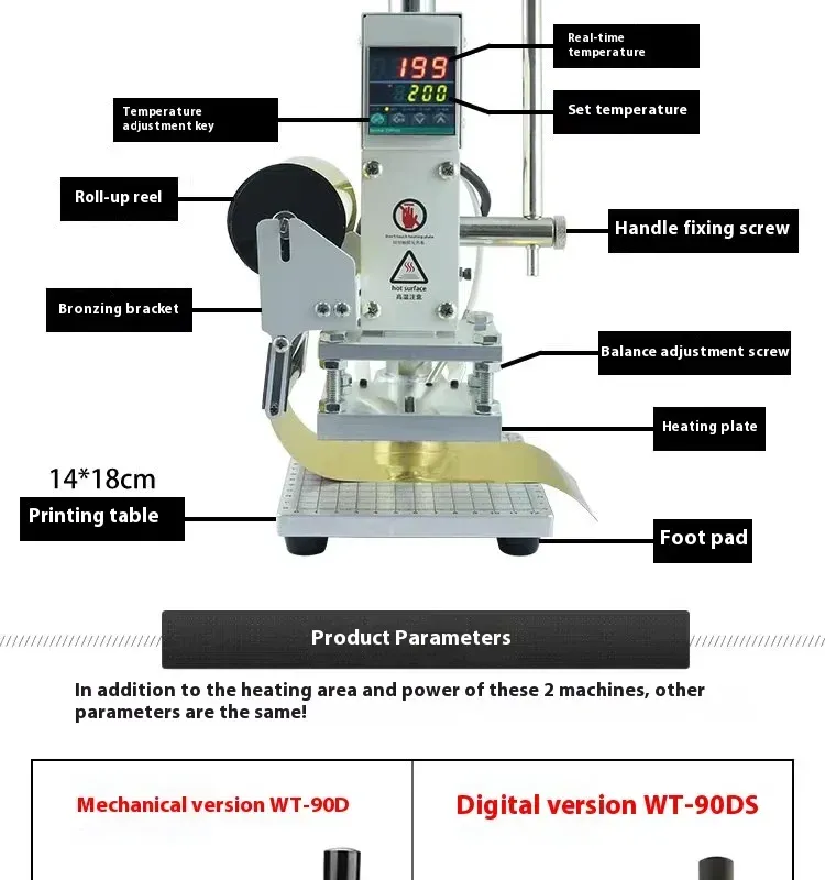Heißprägegerät Leder Papier Holz manuell oder digital