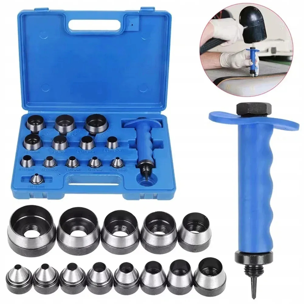 Hohlstanzer-Set Stahl 5 bis 35 mm 13-teilig