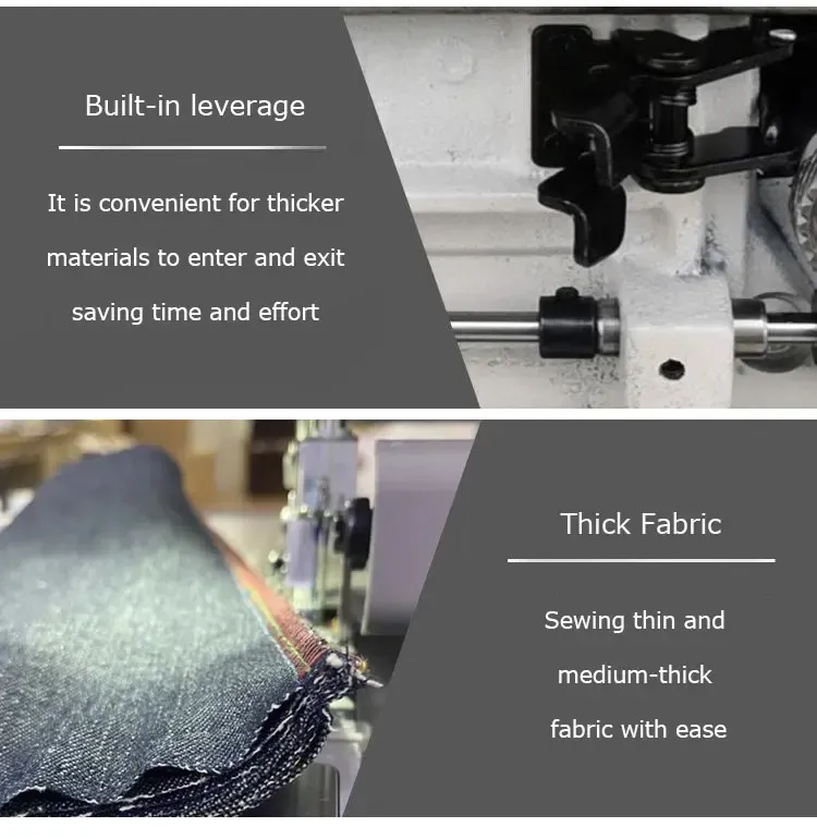 Industrie Nähmaschine Zickzack mit Lauffuß für Leder