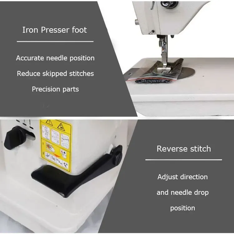 Industrie Nähmaschine Zickzack mit Lauffuß für Leder