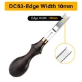 Kantenschäler Leder M390 DC53 4 bis 10 mm Ebenholzgriff – Farbe DC53 Stahl-10mm