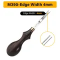 Kantenschäler Leder M390 DC53 4 bis 10 mm Ebenholzgriff – Farbe M390 Stahl-4mm