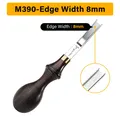 Kantenschäler Leder M390 DC53 4 bis 10 mm Ebenholzgriff – Farbe M390 Stahl-8mm