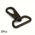 Karabinerhaken mit drehbarem Öse 2 Stück für Lederhandwerk – Farbe Black-2pcs