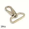 Karabinerhaken mit drehbarem Öse 2 Stück für Lederhandwerk – Farbe Silvery-2pcs