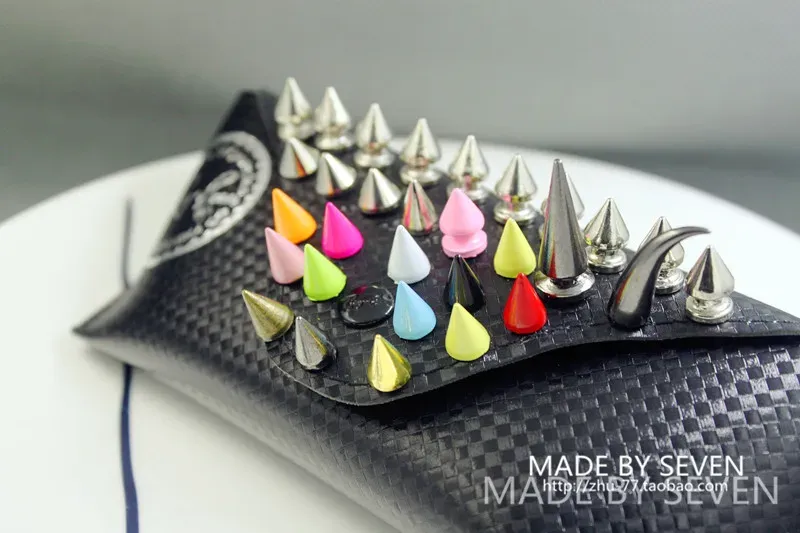 Kegel Farbige Nieten 7x10 mm für Kleidung Taschen Schuhe Lederhandwerk
