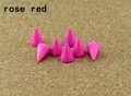 Kegel Farbige Nieten 7x10 mm für Kleidung Taschen Schuhe Lederhandwerk – Farbe rose red