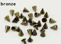 Kegel Farbige Nieten 7x10 mm für Kleidung Taschen Schuhe Lederhandwerk – Farbe bronze