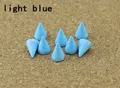 Kegel Farbige Nieten 7x10 mm für Kleidung Taschen Schuhe Lederhandwerk – Farbe light blue