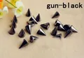 Kegel Farbige Nieten 7x10 mm für Kleidung Taschen Schuhe Lederhandwerk – Farbe gun-black
