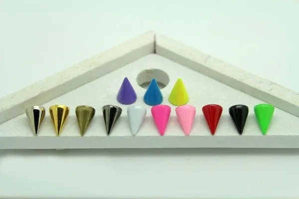 Kegel Farbige Nieten 7x10 mm für Kleidung Taschen Schuhe Lederhandwerk