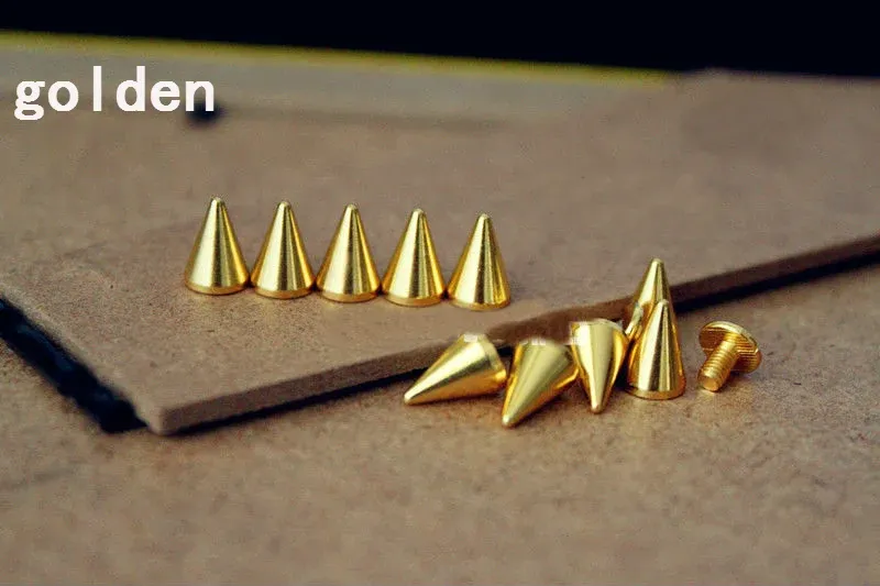 Kegel Farbige Nieten 7x10 mm für Kleidung Taschen Schuhe Lederhandwerk