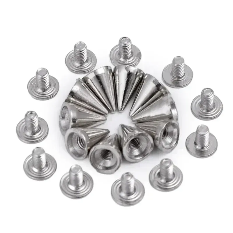 Kegel Nieten Metall 7 bis 20 mm für Taschen und Schuhe