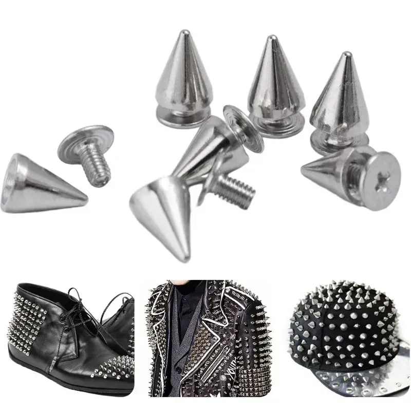 Kegel Nieten Metall 7 bis 20 mm für Taschen und Schuhe